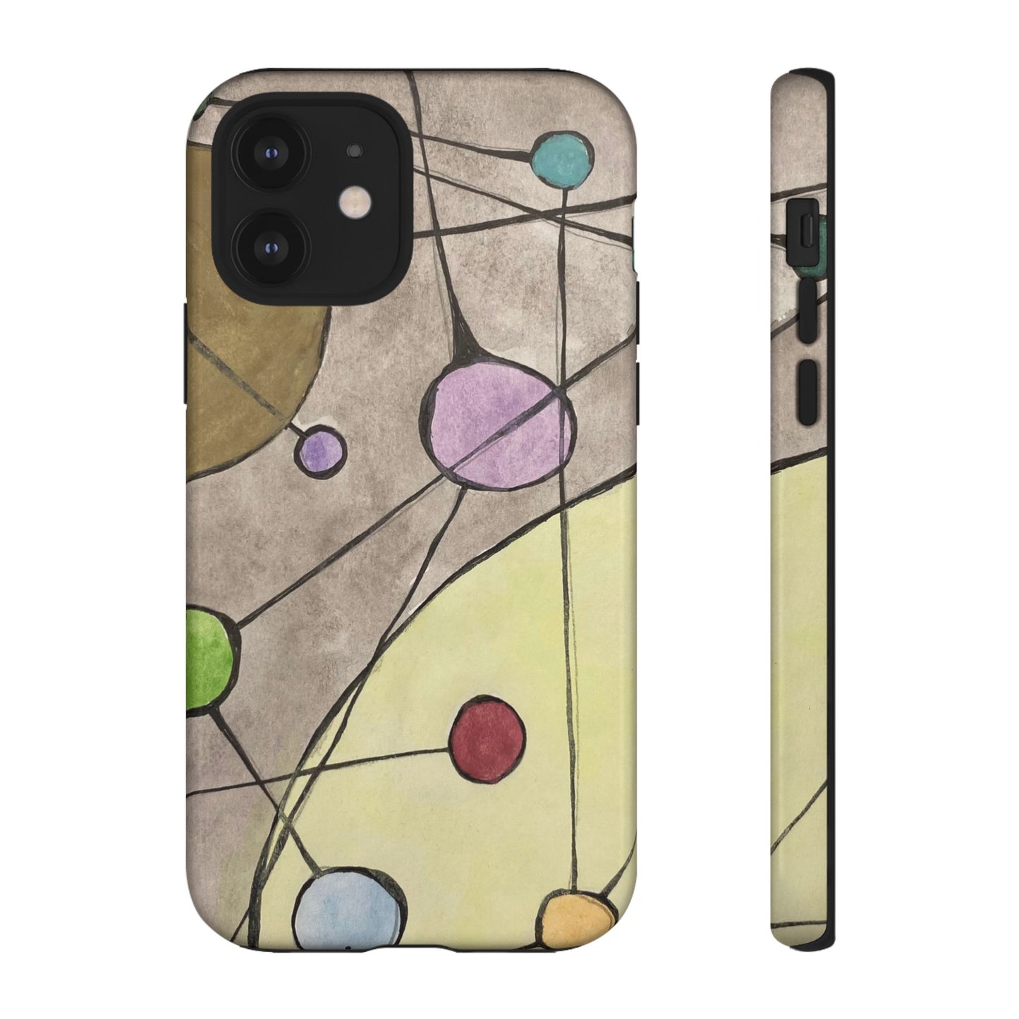 Abstract Constellation Phone Case - Vintage Pastel Orb Design