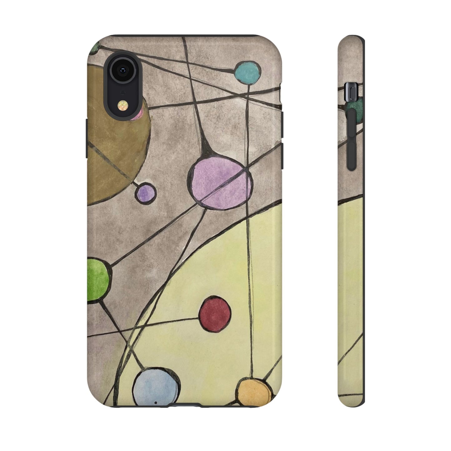 Abstract Constellation Phone Case - Vintage Pastel Orb Design