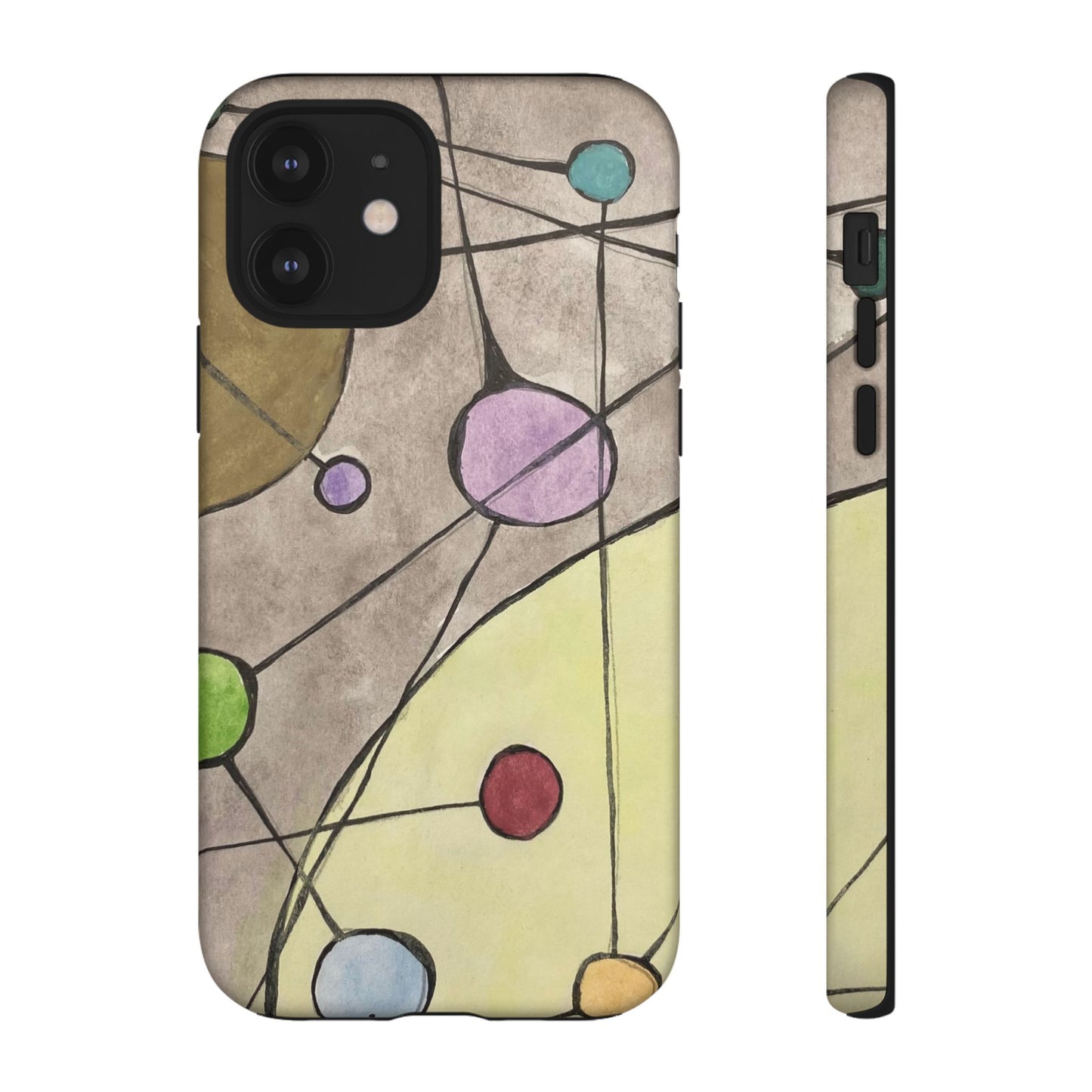 Abstract Constellation Phone Case - Vintage Pastel Orb Design