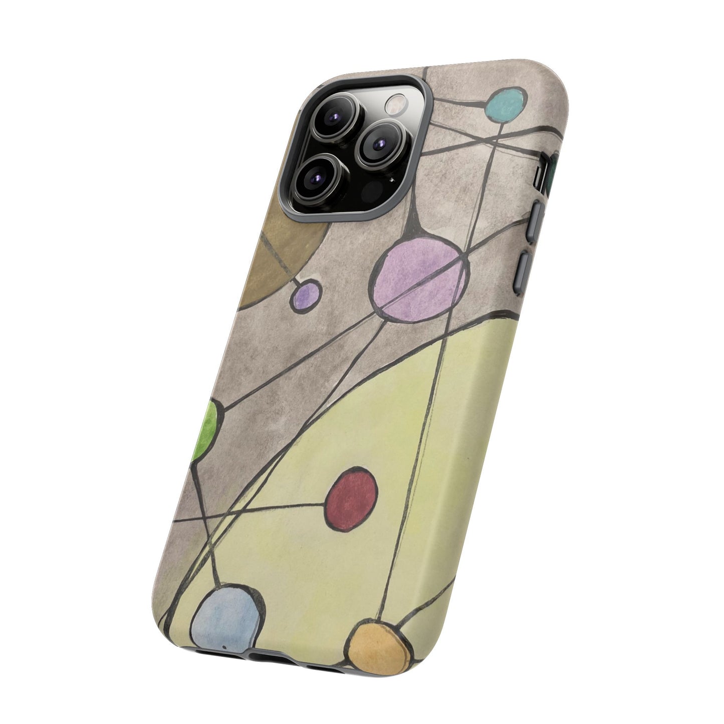 Abstract Constellation Phone Case - Vintage Pastel Orb Design