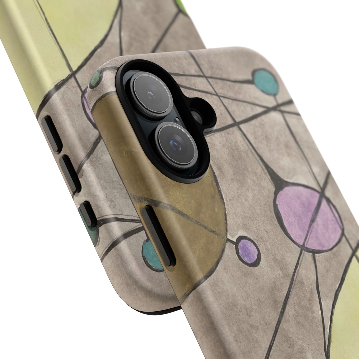 Abstract Constellation Phone Case - Vintage Pastel Orb Design