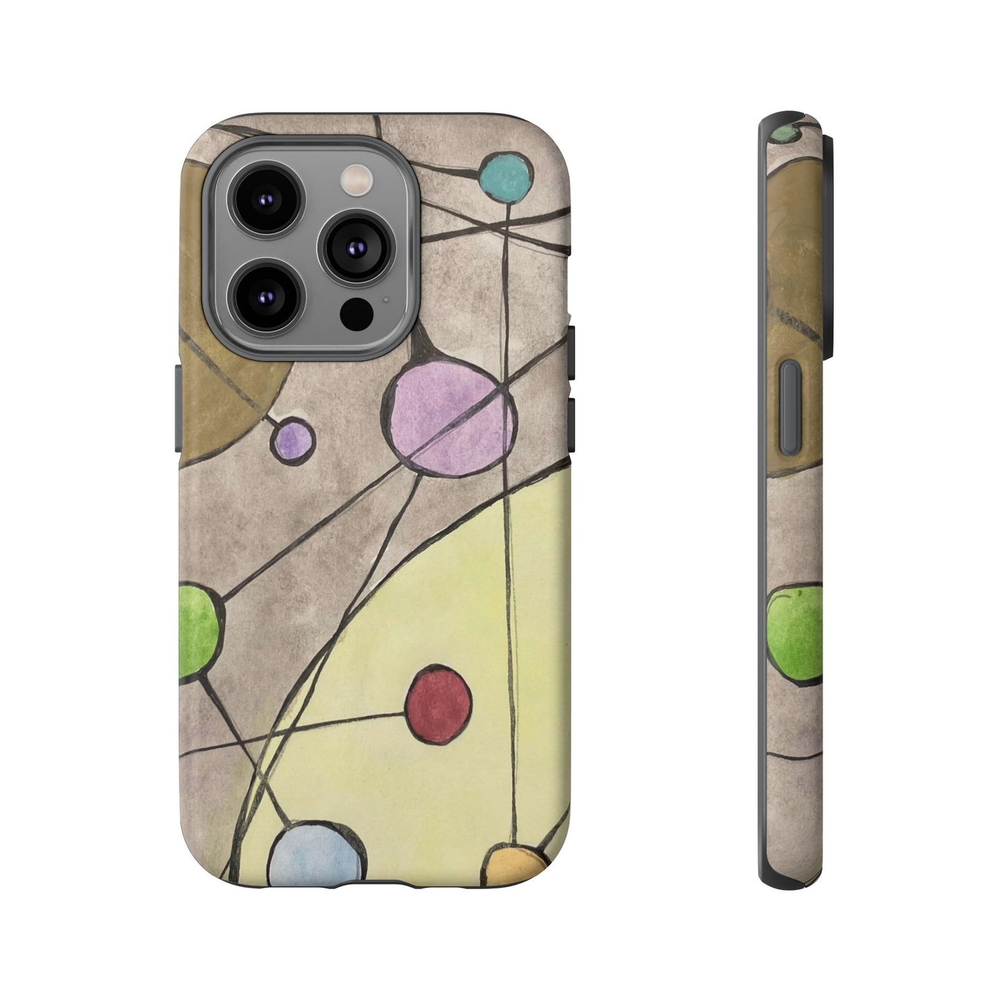 Abstract Constellation Phone Case - Vintage Pastel Orb Design