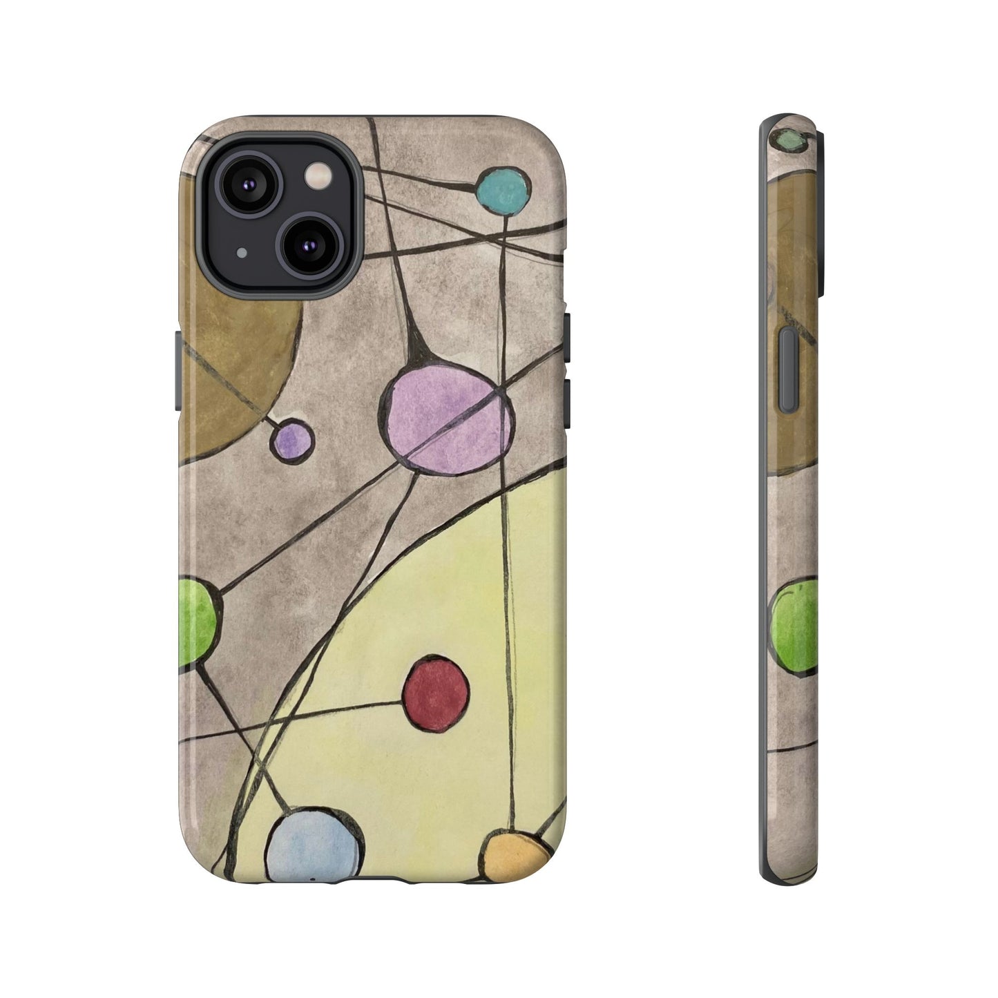 Abstract Constellation Phone Case - Vintage Pastel Orb Design