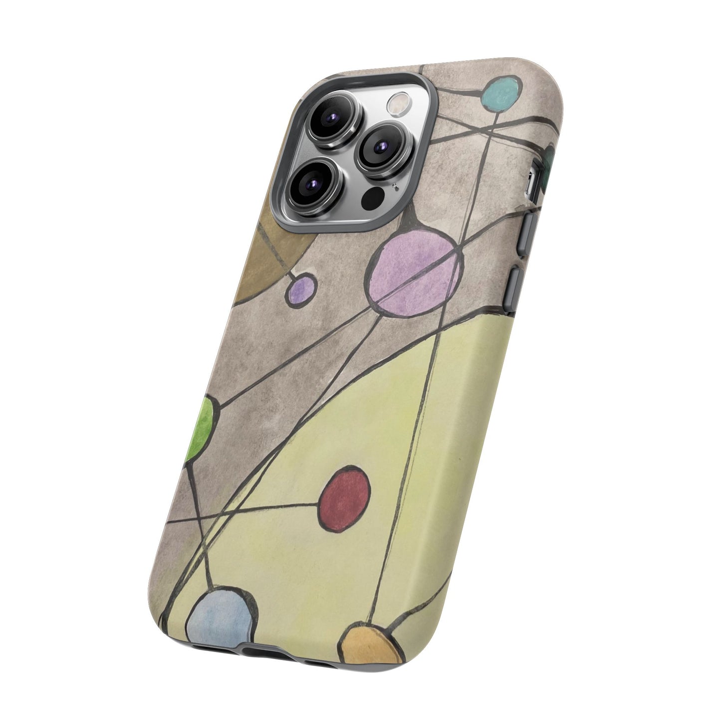 Abstract Constellation Phone Case - Vintage Pastel Orb Design