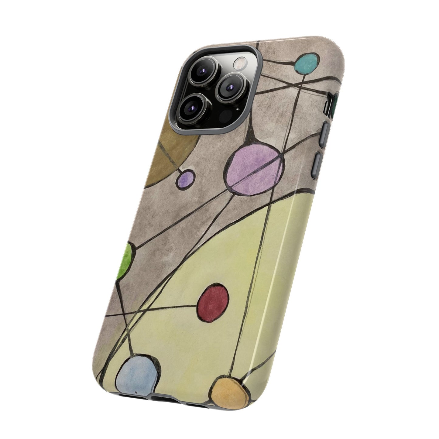 Abstract Constellation Phone Case - Vintage Pastel Orb Design