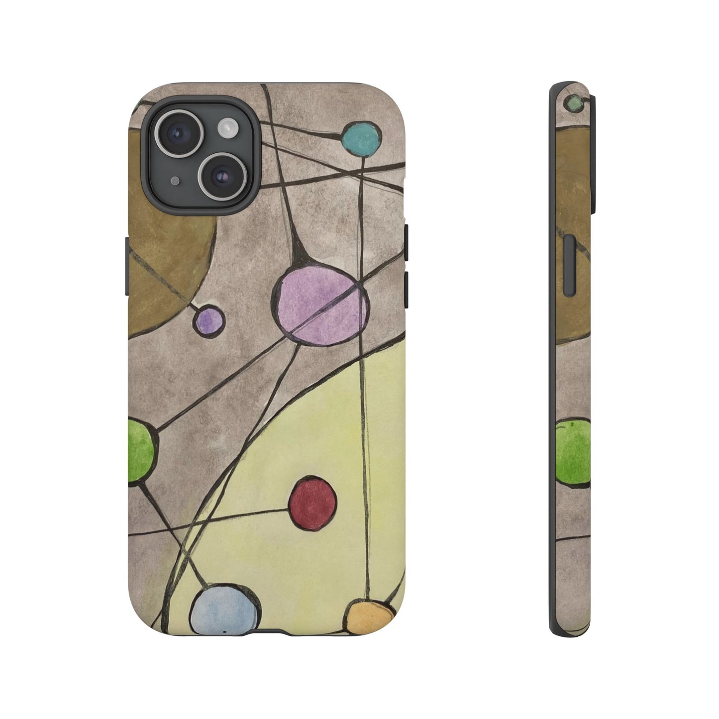 Abstract Constellation Phone Case - Vintage Pastel Orb Design