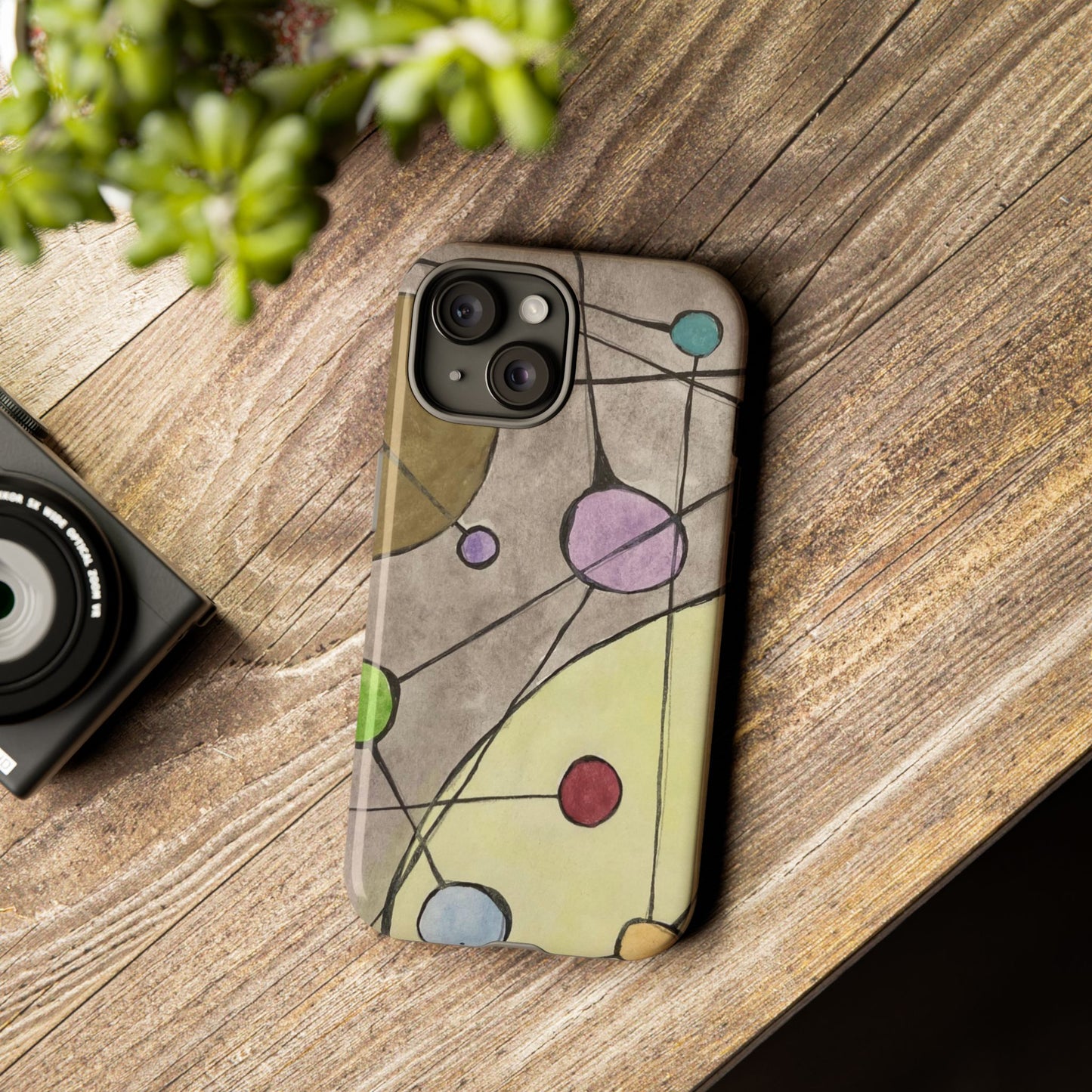 Abstract Constellation Phone Case - Vintage Pastel Orb Design