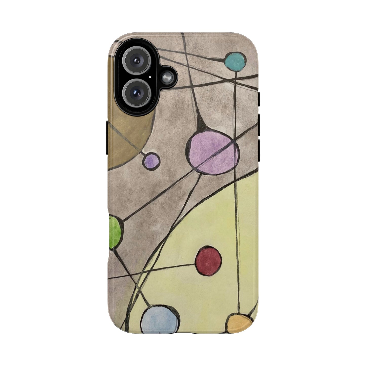 Abstract Constellation Phone Case - Vintage Pastel Orb Design