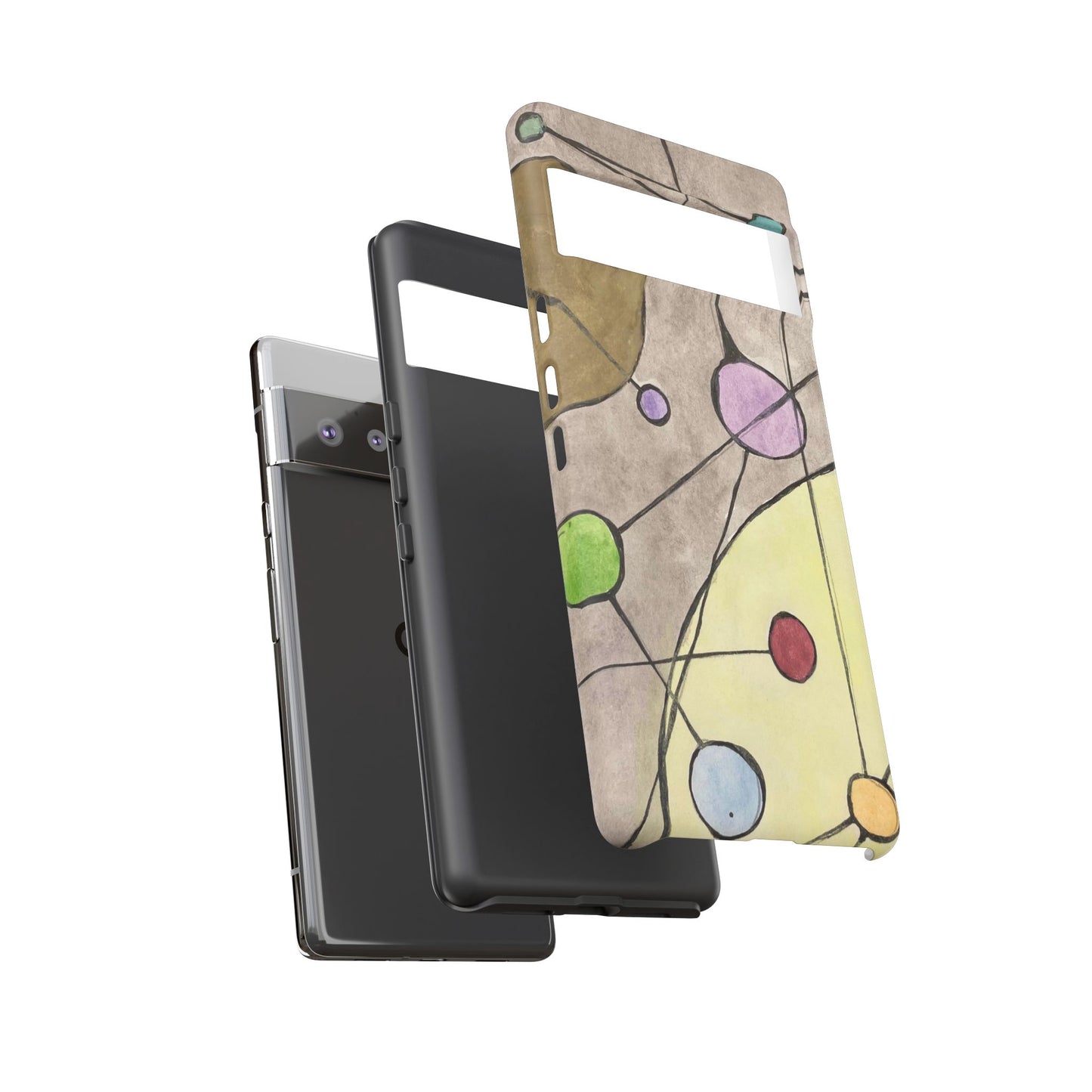 Abstract Constellation Phone Case - Vintage Pastel Orb Design