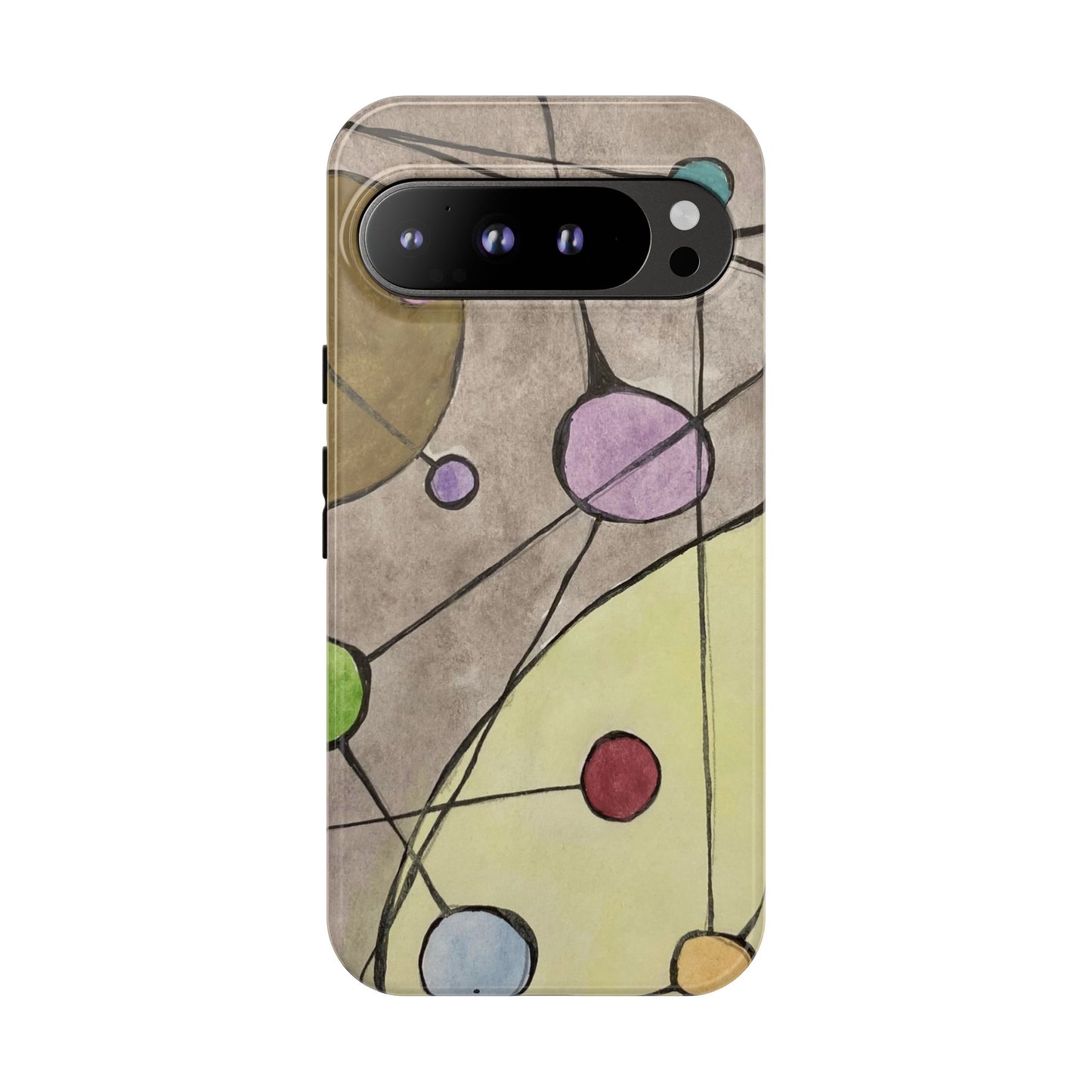 Abstract Constellation Phone Case - Vintage Pastel Orb Design