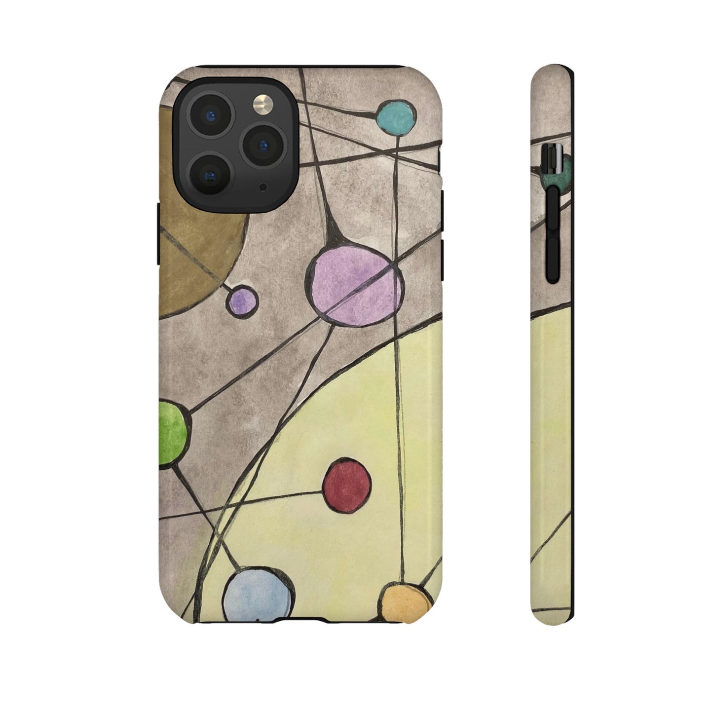 Abstract Constellation Phone Case - Vintage Pastel Orb Design