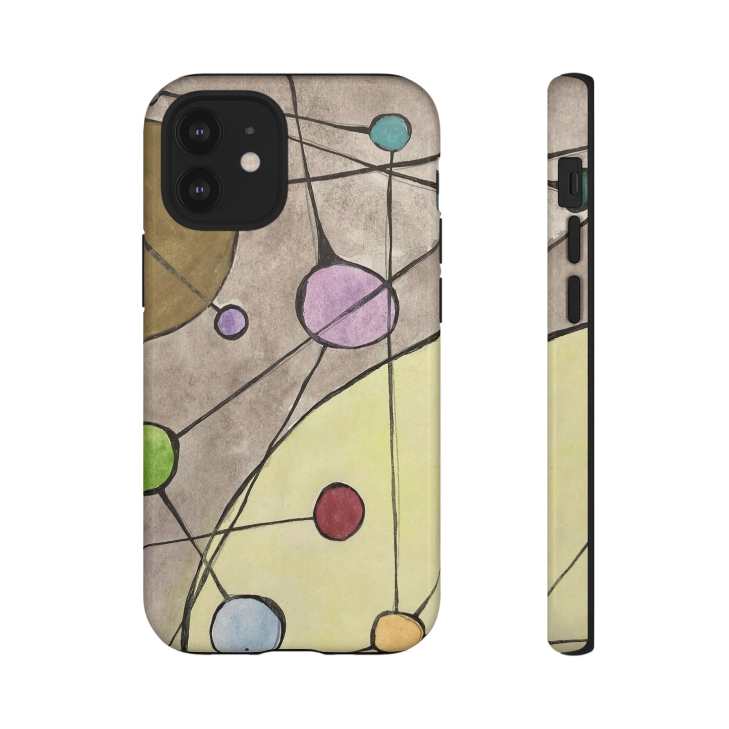 Abstract Constellation Phone Case - Vintage Pastel Orb Design