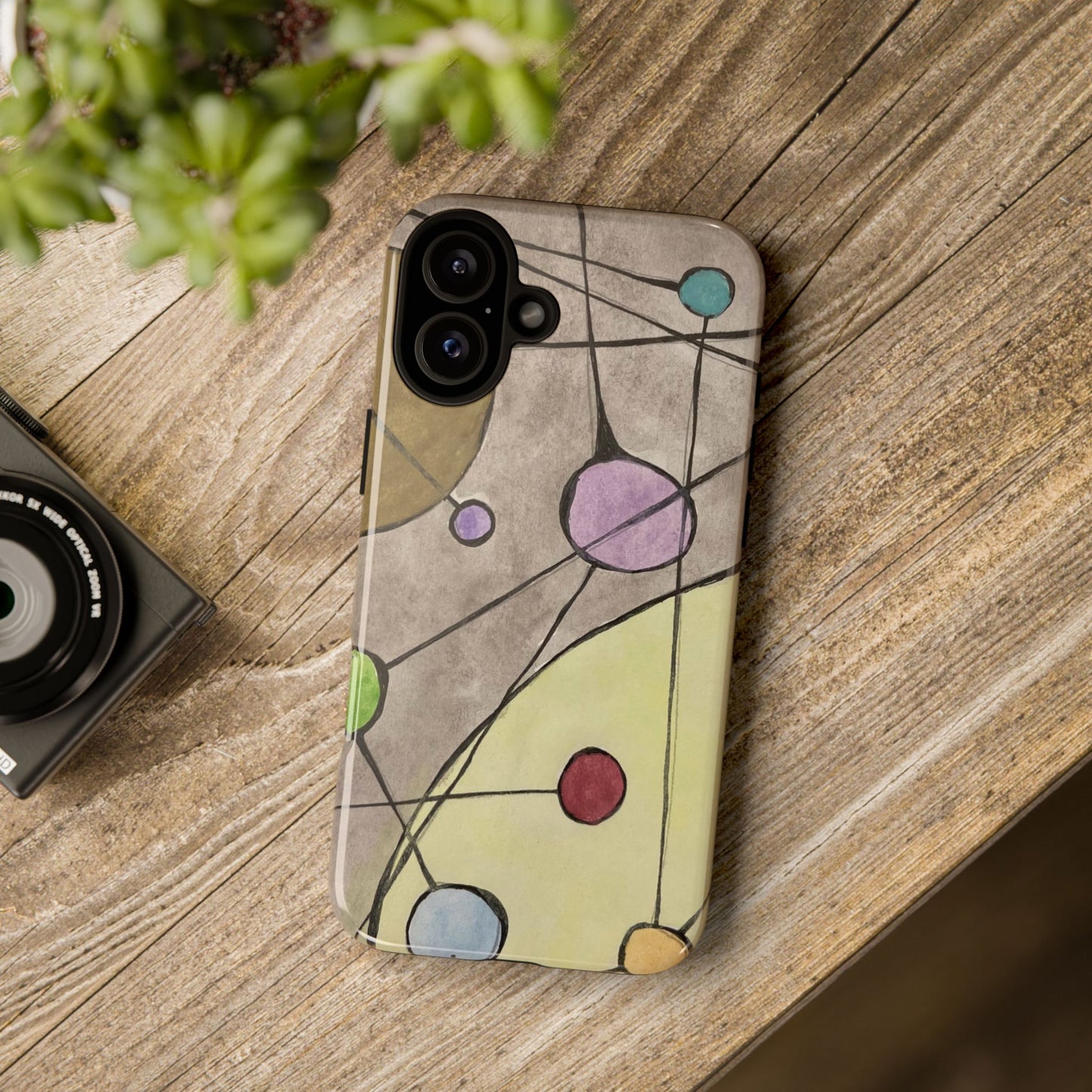 Abstract Constellation Phone Case - Vintage Pastel Orb Design