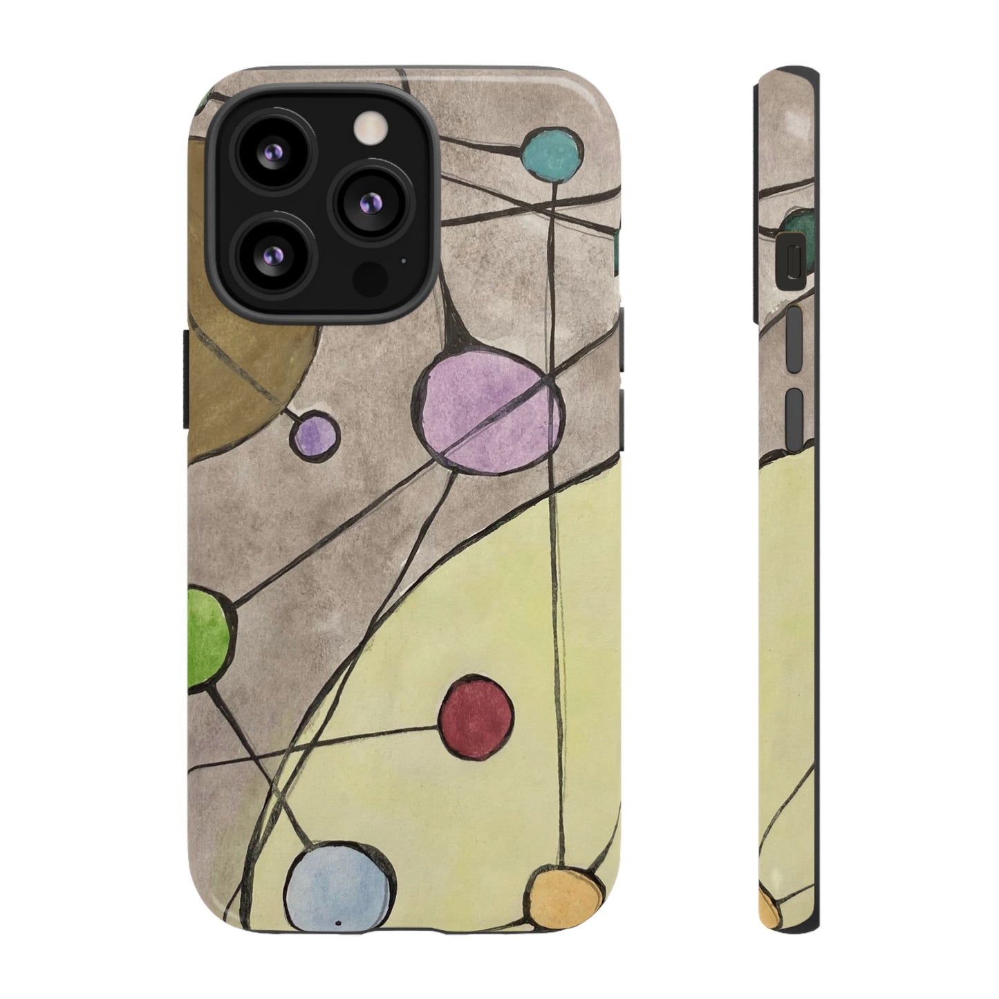 Abstract Constellation Phone Case - Vintage Pastel Orb Design