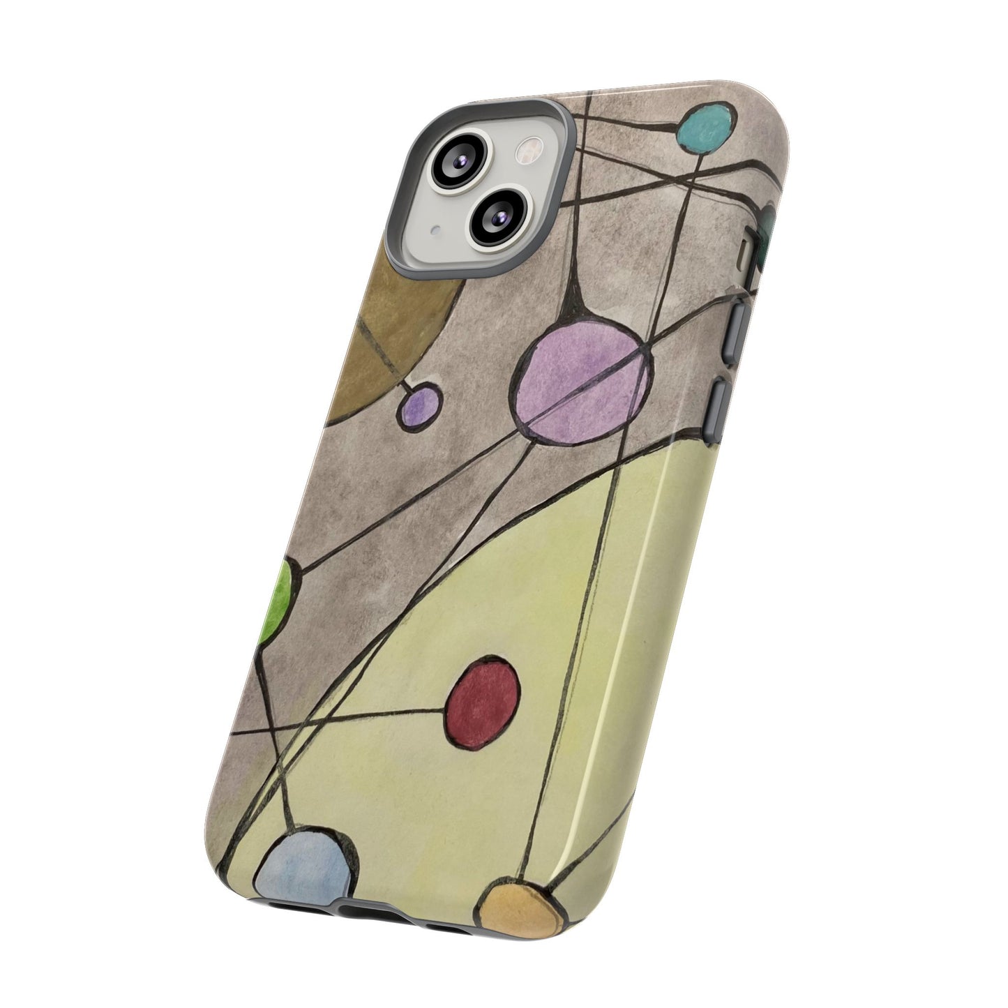 Abstract Constellation Phone Case - Vintage Pastel Orb Design