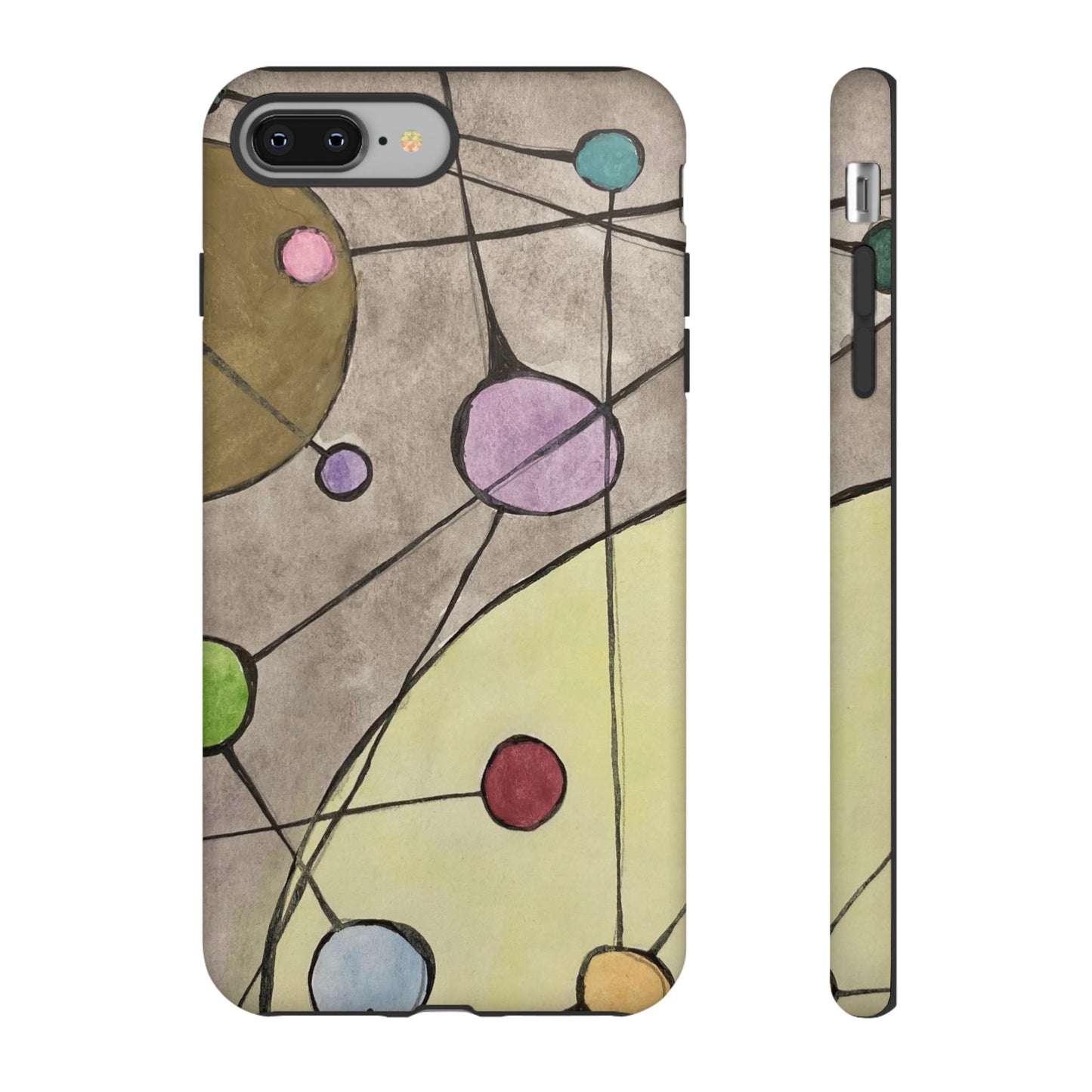 Abstract Constellation Phone Case - Vintage Pastel Orb Design